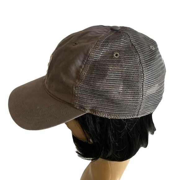 Carhartt Distressed Trucker Snapback Hat Gray Canvas Mesh Baseball Cap Unisex - Picture 6 of 11